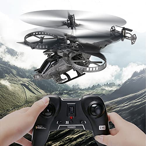 USB Drone with LED Lights, Combat Helicopters Remote Control Toys Gifts for Boys Girls with Altitude Hold Headless Mode Key Start Speed Adjustment, Gifts for Beginners and Fighter Enthusiasts