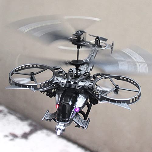 USB Drone with LED Lights, Combat Helicopters Remote Control Toys Gifts for Boys Girls with Altitude Hold Headless Mode Key Start Speed Adjustment, Gifts for Beginners and Fighter Enthusiasts