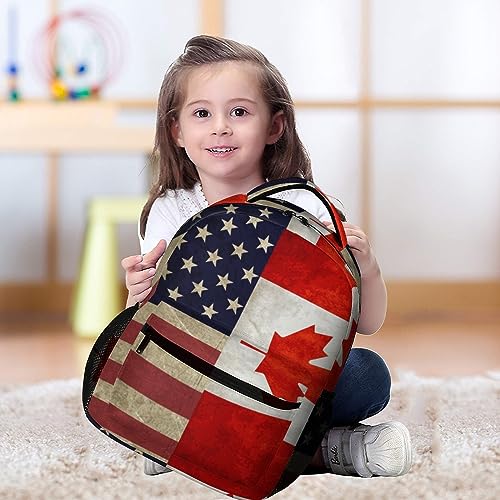 Supdreamc Daypack Backpack Anti-Theft Multipurpose Big Capacity Bookbag - Usa America Canada Flag Art Business Computer Bag With Side Pockets