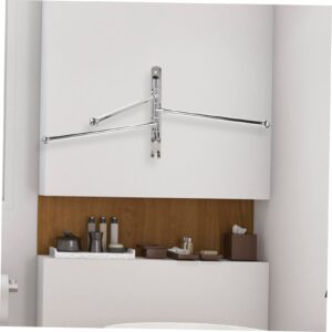 EVANEM Rotating Towel Rail Wall Mounted Hooks Swivel Towel Rack Wall Mounted Clothes Rack Bathroom Towel Hook Towel Rack for Bathroom Coat Hanger Bathroom Swing Arm Towel Bar Towel Rod