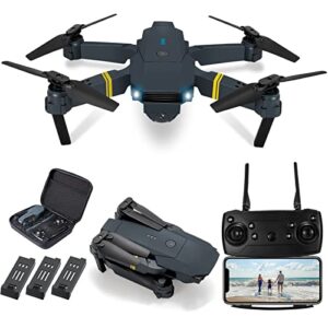 e58 drones camera for adults/kids/beginners, foldable 4k drone with 1080p hd camera rc quadcopter, wifi fpv live video, altitude hold, one key take off/landing, 3d flip. gifts for girls/boys
