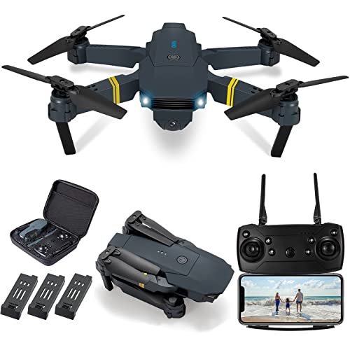 E58 Drones Camera for Adults/Kids/Beginners, Foldable 4K Drone with 1080P HD Camera RC Quadcopter, WiFi FPV Live Video, Altitude Hold, One Key Take Off/Landing, 3D Flip. Gifts for Girls/Boys