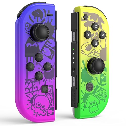 SplatDance Joycon Controller for Nintendo Switch, Joypad Left and Right Switch Controllers Support Vibration/6-Axis Gyroscope and Wake-up Function