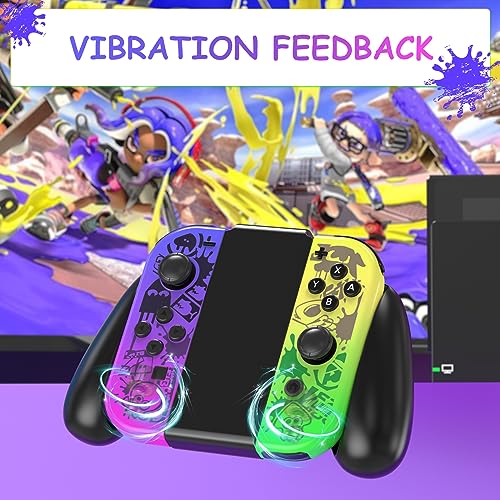 SplatDance Joycon Controller for Nintendo Switch, Joypad Left and Right Switch Controllers Support Vibration/6-Axis Gyroscope and Wake-up Function