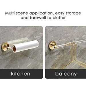 Towel Rod for Bathroom Wall, Towel Rack Holder Storage Organizer, 11.8in Acrylic Towel Rack, Stainless Steel Towel Holder, Towel Racks for Bathroom Wall Mounted Door Towel Bar with Acrylic Brackets