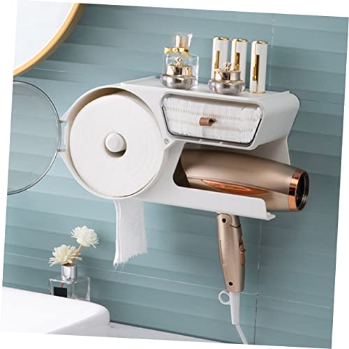 LIGHTAOTAO Paper roll Wall Mounted Toilet Paper Holder White Paper Towel Holder Wall Mounted Paper Towel Holders Towel Storage Rack Toilet Tissue Holder Tissue Storage Shelf Toilet Paper Case