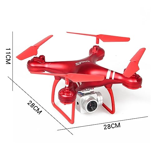 LF608 Fly Toy Drone - Controlled Aircraft Toy,816 Brushed Coreless Motor,15+mins Flying Time (RED)