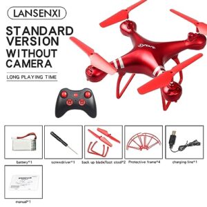 LF608 Fly Toy Drone - Controlled Aircraft Toy,816 Brushed Coreless Motor,15+mins Flying Time (RED)