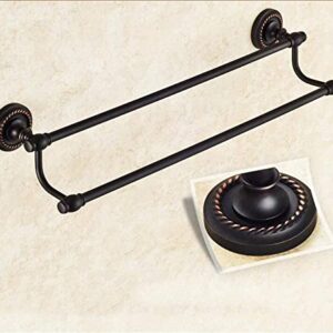 Towel Racks for Bathroom Towel Bar Single Pole Towel Rack All Copper Towel Rail Wall Mount Towel Holder Bathroom Hardware Accessories Free Standing Towel Racks (Color : Black, Size : 40cm)