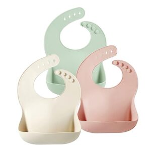 PandaEar Set of 6 Cute Silicone Baby Bibs