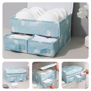 ABOOFAN Drawer Foldable Organizer Underwear Boxes Socks Holder Closet Divider Storage Box for Underwear Bra Socks Lingerie Ties Pants Organizer