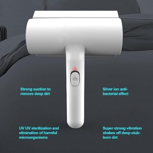 Vacuum Cleaner - Bed Vacuum Cleaner, Strong Power Suction Handheld Vacuums for Dust & Pet Hair, Pillows, Sheets, Sofa, Plush Toys & Fabric Surfaces