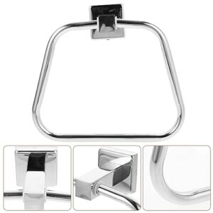 Cabilock Stainless Steel Bathroom Hand Towel Ring Towel Holder Drill Free Wall Mounted Heavy Duty Bath Towel Rack Towel Hanger for Bath Kitchen Silver