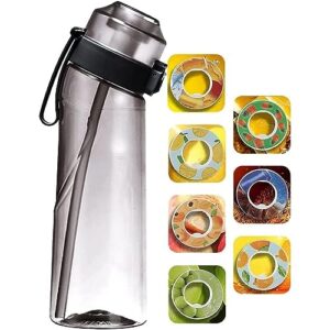 air up water bottle with 7 flavour pods, 650ml drinking bottle, bpa free 0 sugar, 0 calories water bottle, for gym and outdoor