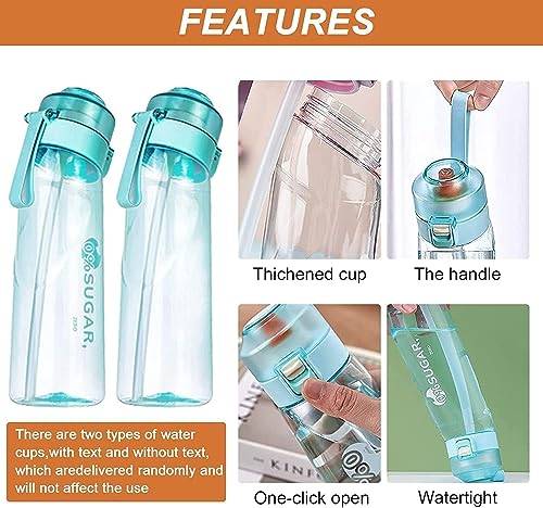 Air Up Water Bottle with 7 Flavour Pods, 650ML Drinking Bottle, BPA Free 0 Sugar, 0 Calories Water Bottle, for Gym and Outdoor