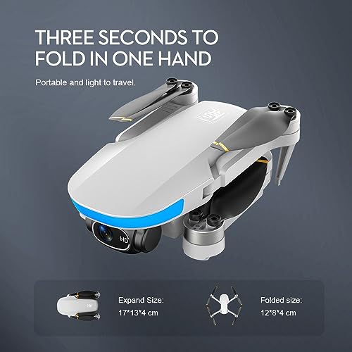 RKSTD Foldable FPV RC Drone For Adults Beginners And Kids; Voice Gesture Control RC Quadcopter With HD WiFi Camera, Brushless Motor, Auto Hover, Waypoint Flying