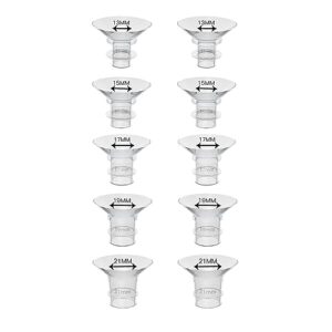 10pc flange inserts 13/15/17/19/21 mm,compatible with s9/s9 pro /s10/s12 wearable breast pump,breast pump flange insert,silicone flange insert,nipple flange insert, pump flange insert