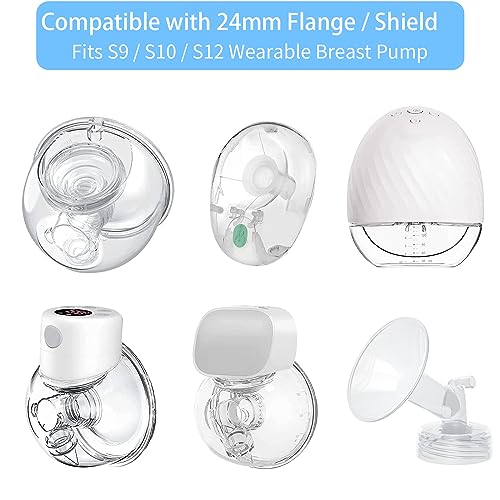 10pc Flange Inserts 13/15/17/19/21 mm,Compatible with S9/S9 Pro /S10/S12 Wearable Breast Pump,Breast Pump Flange Insert,Silicone Flange Insert,Nipple Flange Insert, Pump Flange Insert