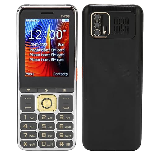 Yunseity 2G GSM Unlocked Mobile Phone, 1.8 Inch Screen Cellphone for Seniors, 3 SIM 3 Standby Big Button Cell Phone with Loud Speaker, Large Backlight Button, 3200mAh Battery (US Plug)