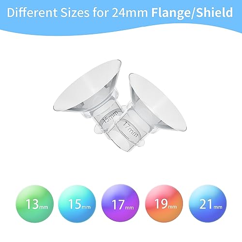 10pc Flange Inserts 13/15/17/19/21 mm,Compatible with S9/S9 Pro /S10/S12 Wearable Breast Pump,Breast Pump Flange Insert,Silicone Flange Insert,Nipple Flange Insert, Pump Flange Insert