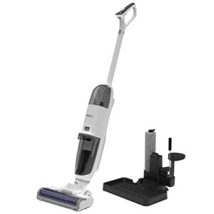 ihome wetvac wv5, cordless wet dry vacuum cleaner and mop, self cleaning brush roll, dual tank system, multi surface hard floor cleaner, 45 minute runtime (renewed)