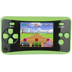 higokids handheld game console for kids portable retro video game player built-in 182 classic games 2.5 inches lcd screen family recreation arcade gaming system birthday present for children-green