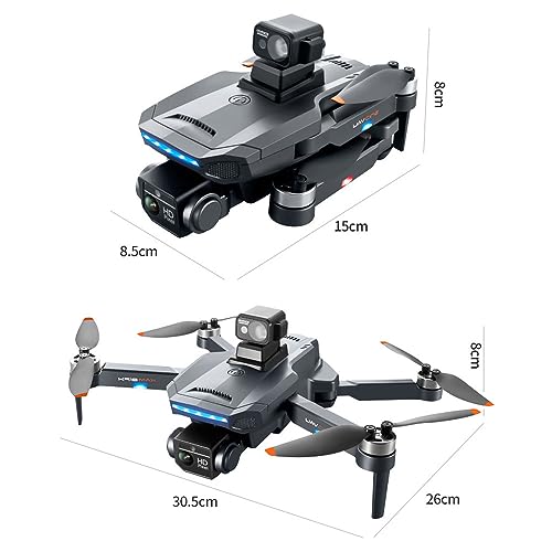 RKSTD Drone With Camera For Adults - With Obstacle Avoider, Foldable RC Drone, HD FPV RC Drone, Altitude Hold, Headless Mode, Brushless Motor, Follow Me, Gift For Adult Beginners