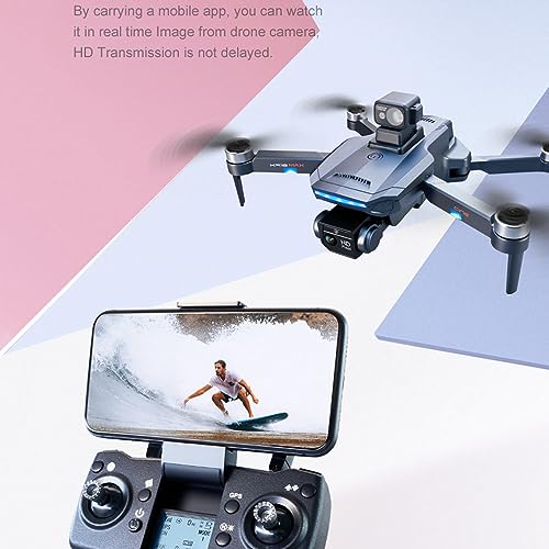 RKSTD Drone With Camera For Adults - With Obstacle Avoider, Foldable RC Drone, HD FPV RC Drone, Altitude Hold, Headless Mode, Brushless Motor, Follow Me, Gift For Adult Beginners