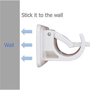 OUSIKA Rod Holder Pipe Clamp Wall Mount with Self No Drilling for Shower Curtain Tube in Home Kitchen Garage Storage 22.10.12 Grabber