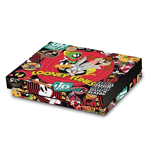 Head Case Designs Officially Licensed Looney Tunes Sticker Collage Graphics and Characters Vinyl Sticker Gaming Skin Decal Cover Compatible with Xbox One X Console