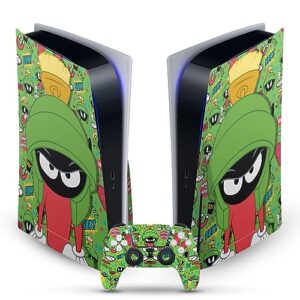 head case designs officially licensed looney tunes marvin the martian graphics and characters vinyl faceplate sticker gaming skin decal cover compatible with ps5 disc console & dualsense