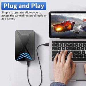 Retro Game Console - Plug and Play Video Game Console,Compatible with 17 Emulators,2T Portable External Hard Drive for Win PC/Laptop with PC/3D Games