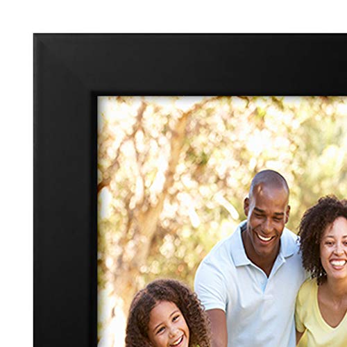 Americanflat Hinged 5x7 Picture Frame in Black - Double Picture Frame with Engineered Wood and Shatter Resistant Glass for Tabletop Display (Pack of 2)