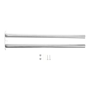 icobes multipurpose cloth rod nail metal hangers metal clothes hanger kitchen towel storage rack stainless steel roll paper shelf wall mounted rack shelf holders pegs metal coat hanger towel bar/silve