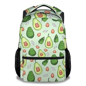 warmrug avocado girls backpack for school, 16 inch green backpacks for kids, cute lightweight bookbag for middle school