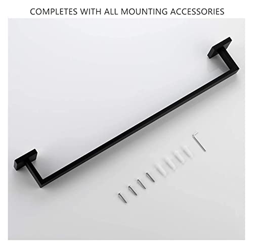 Towel BAR Rack Premium Stainless Steel Towel Bar,Black Towel Rack Wall Mounted Towel Rail,Towel Rod for Bathroom Matte Black 16-Inch a/Black / 40x5x8cm