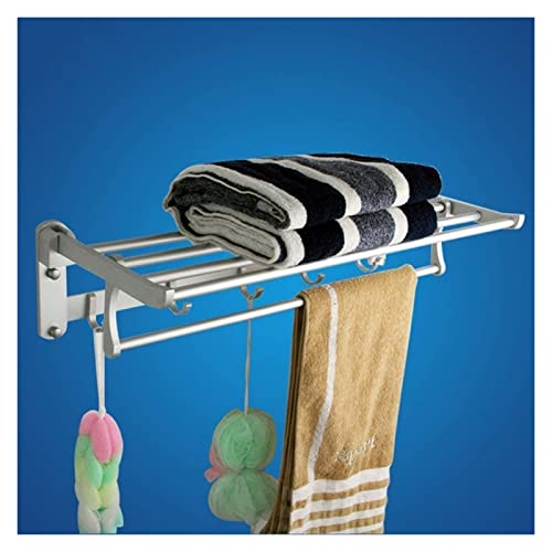 Towel BAR Rack Towel Rack Bathroom Double Towel Bar Foldable Bath Activity Towel Rack Space Towel Rack Aluminum Bathroom Holder