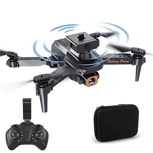 Drone With Dual 1080P HD FPV Camera Remote Control With Altitude Hold, Headless Mode, Start Speed Adjustment, Mini Drone Toys Gifts For Boys Girls (C Black(Dual Camera))