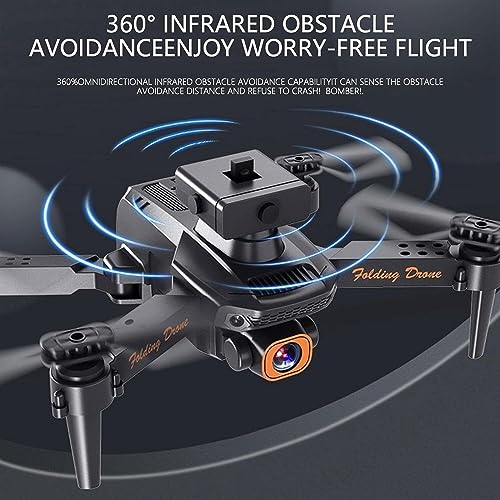 Drone With Dual 1080P HD FPV Camera Remote Control With Altitude Hold, Headless Mode, Start Speed Adjustment, Mini Drone Toys Gifts For Boys Girls (C Black(Dual Camera))