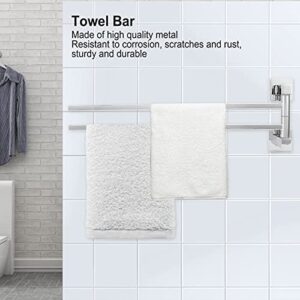 Swivel Towel Rail 2/3/4 Arming 40 Cm Swivel Towel Rail 180° Rotation Bede Towel Holder Stainless Steel Swivel Arm Towel Rail for Bathroom (250255 Active Two rods - Chrome)