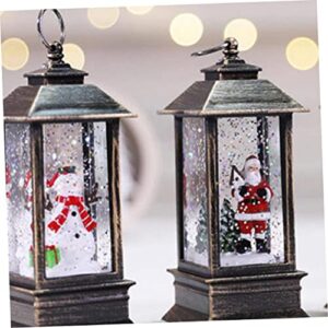 Didiseaon 2 pcs Light Christmas Tree Supply for Decorations Snowball Adornment Seasonal Globes Glitter Decoration Snow Room Scene Adorn Office Desktop Creative Decorative Adorable Snowman