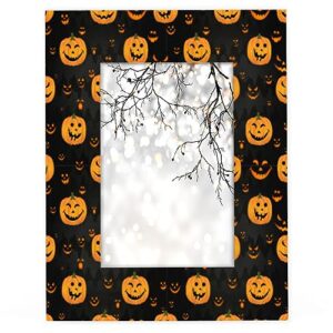 pofato pumpkin bat halloween 4x6 picture frame wood photo frame for tabletop display wall mount picture frame display 4x 6 inch photo wall decor home gift frames