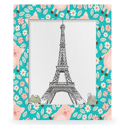 POFATO Pig Leaf Pattern11x14 Picture Frame Wood Photo Frame for Tabletop Display Wall Mount Picture Frame Display 11 x 14 Inch Photo Wall Decor Home Gift Frames