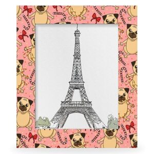 pofato magic dog 8x10 picture frame wood photo frame for tabletop display wall mount picture frame display 8 x 10 inch photo wall decor home gift frames
