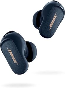 bose quietcomfort earbuds ii, wireless, bluetooth, world’s best noise cancelling in-ear headphones with personalized noise cancellation & sound, triple black (midnight blue)