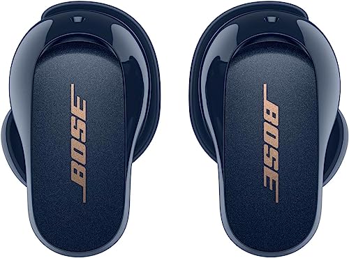 Bose QuietComfort Earbuds II, Wireless, Bluetooth, World’s Best Noise Cancelling in-Ear Headphones with Personalized Noise Cancellation & Sound, Triple Black (Midnight Blue)