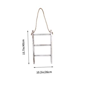 STOBAZA 1pc Trapezoidal Towel Rack Decorative Towels Blanket Ladder Decorative Ladder Wall Towel Holder Wall Towel Drying Holder Tea Towel Ladder Towel Organizer Holder 3 Layers Towel Rack