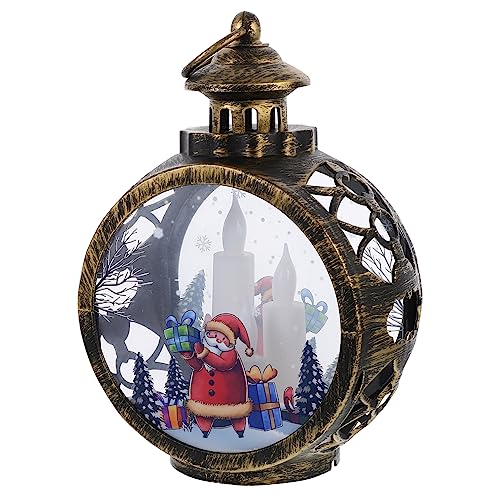 Abaodam Christmas Tree LED Lights Christmas Hanging Ornaments Xmas Glitter Lantern Snow Globe Lantern Table Decorations Christmas Tree Ornaments Christmas Light Pendants