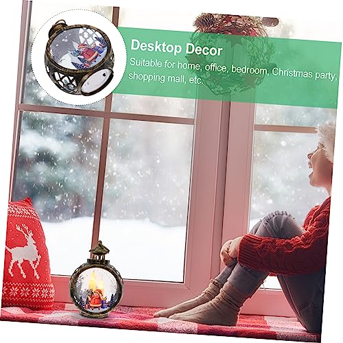 Abaodam Christmas Tree LED Lights Christmas Hanging Ornaments Xmas Glitter Lantern Snow Globe Lantern Table Decorations Christmas Tree Ornaments Christmas Light Pendants