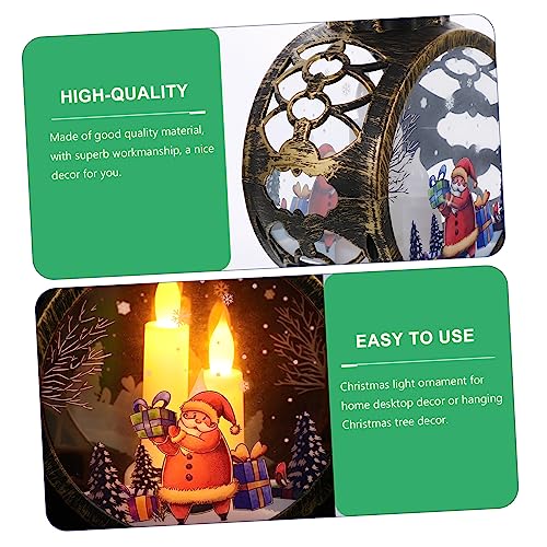 Abaodam Christmas Tree LED Lights Christmas Hanging Ornaments Xmas Glitter Lantern Snow Globe Lantern Table Decorations Christmas Tree Ornaments Christmas Light Pendants